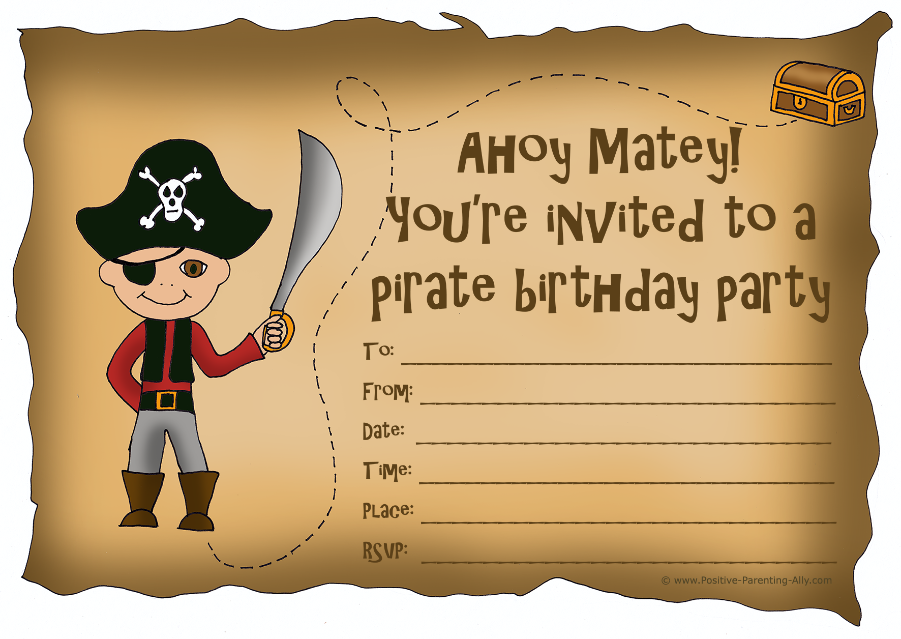 Free Printable Birthday Party Invitations For Kids High Resolution