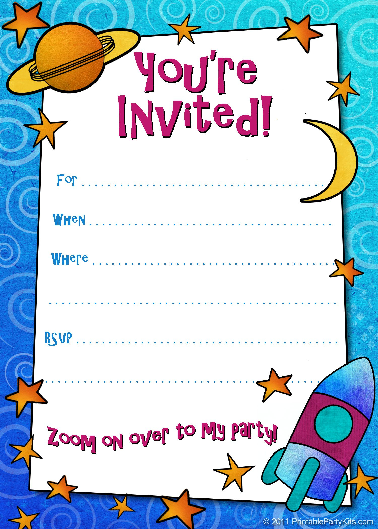 Free Printable Boys Birthday Party Invitations Kids Birthday