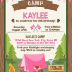 FREE Printable Camping Party Invitation For Girls Template Camping