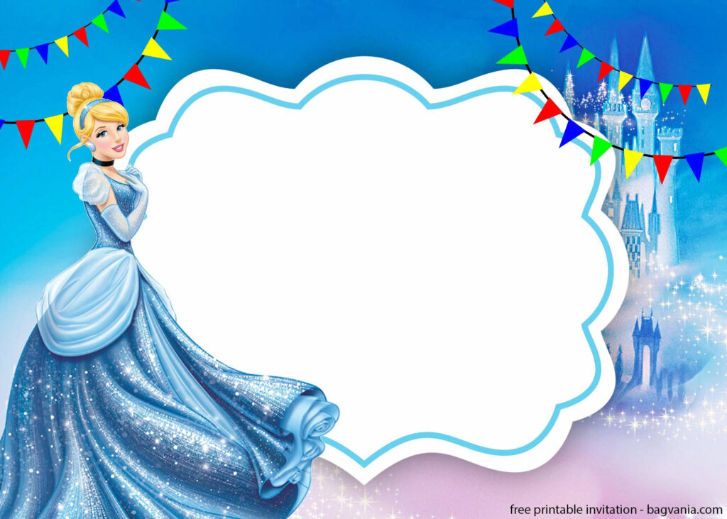 FREE Printable Cinderella Invitation Template Cinderella Invitations 