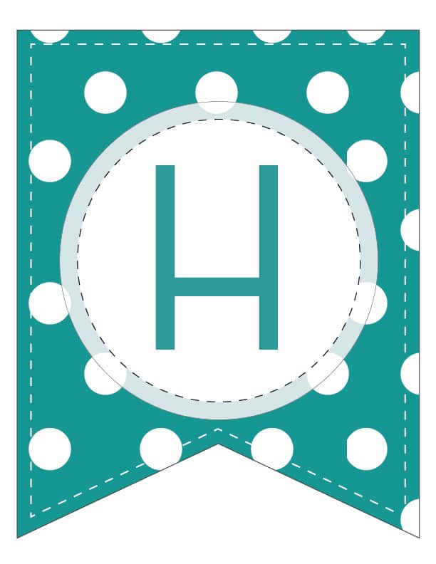 Free Printable Colorful Polka Dot Happy Birthday Banner Letters World 