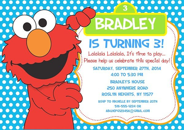 Free Printable Elmo Birthday Invitations FREE Invitation Templates 