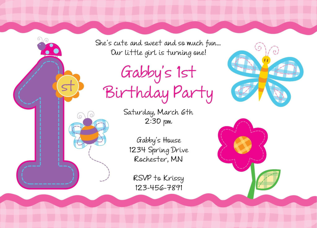 Free Printable First Birthday Invitations FREE Printable Birthday 