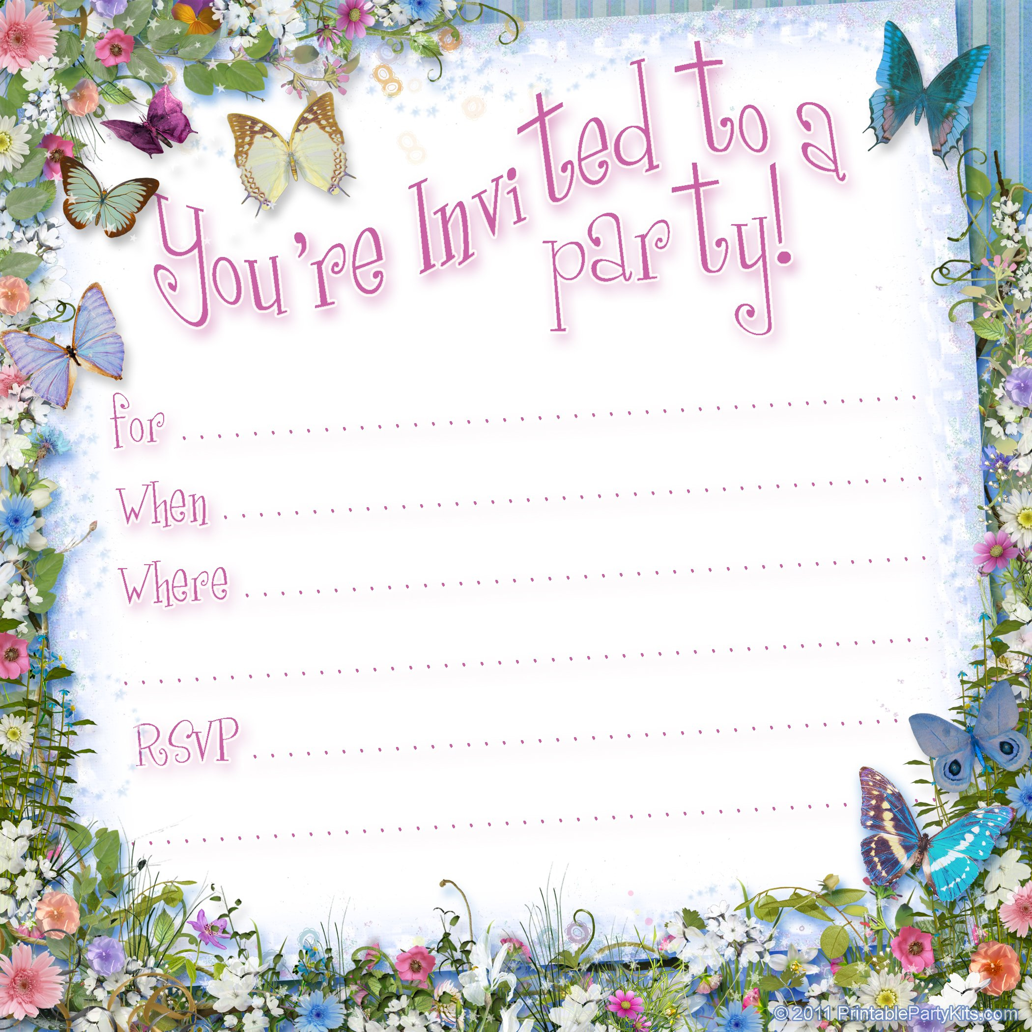 Free Printable Girls Birthday Invitations Bagvania FREE Printable