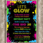 Free Printable Glow In The Dark Birthday Party Invitations Free Printable