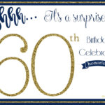 FREE Printable Golden Surprise 60th Birthday Invitation Template FREE