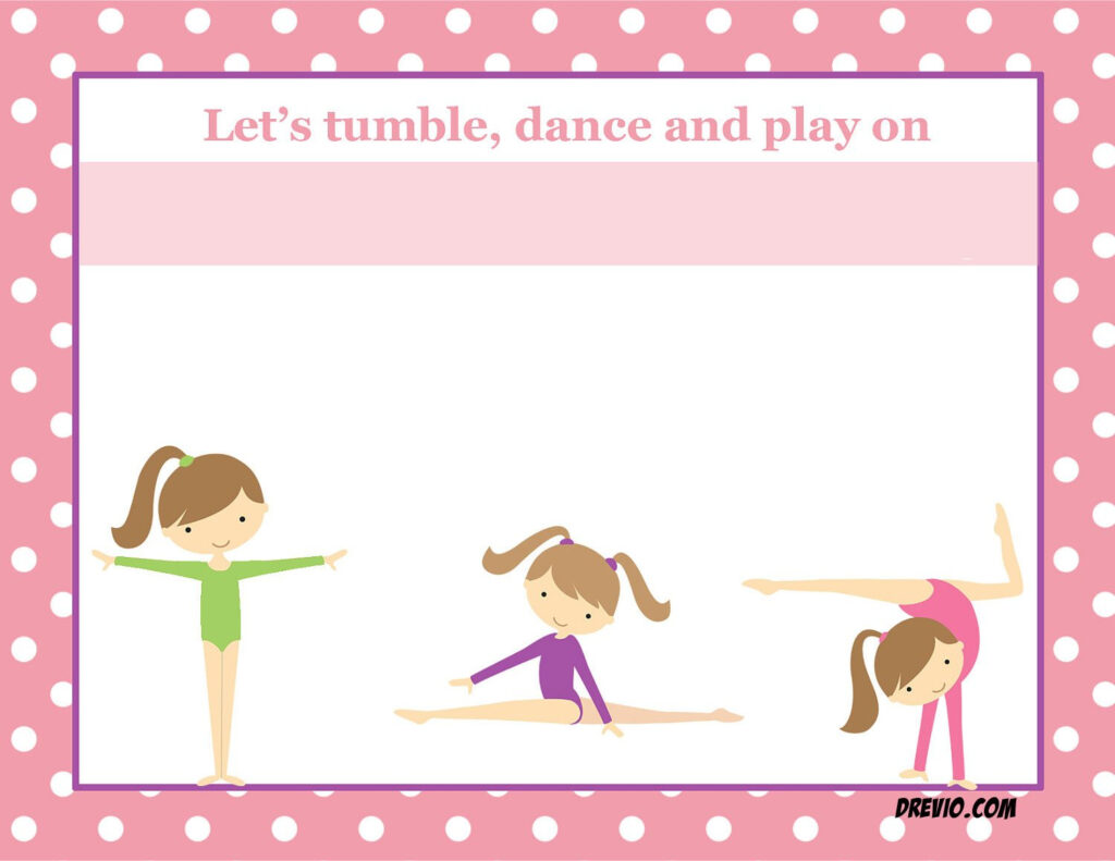 Free Printable Gymnastic Birthday Invitations Updated FREE 