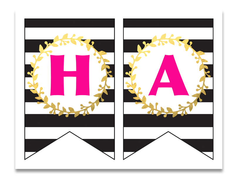 FREE PRINTABLE Happy Birthday Banner And Alphabet Six Clever Sisters