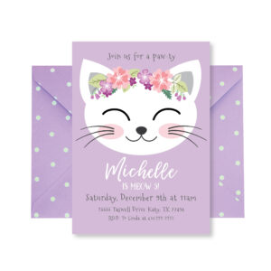 Free Printable Kitten Birthday Invitations Free Printable