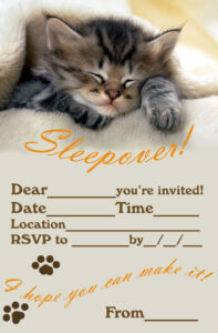 Free Printable Kitten Birthday Invitations Free Printable