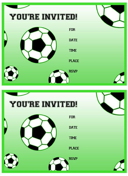 Free Printable Soccer Birthday Party Invitations Soccer Party 