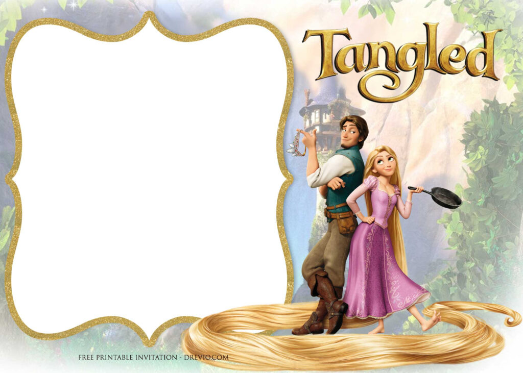 FREE Printable Tangled Rapunzel Invitation Templates FREE Printable 