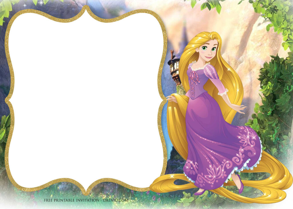 FREE Printable Tangled Rapunzel Invitation Templates FREE Printable 