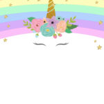 FREE Printable Unicorn Rainbow Invitation Template Birthday Party