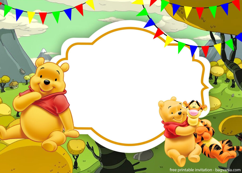 Free Printable Winnie The Pooh Invitation Template Pooh Invitation 