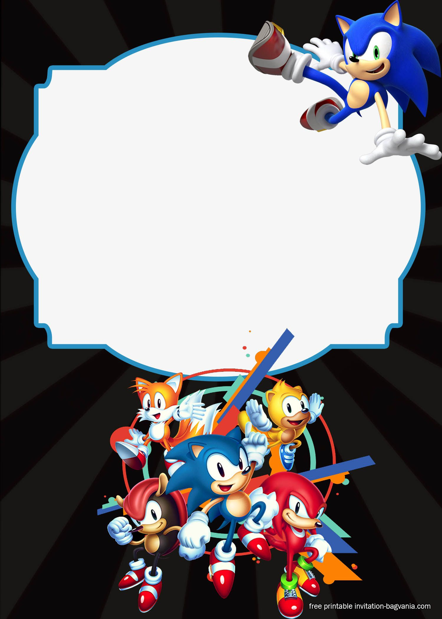 FREE Sonic The Hedgehog Invitation Templates Sonic Birthday Parties