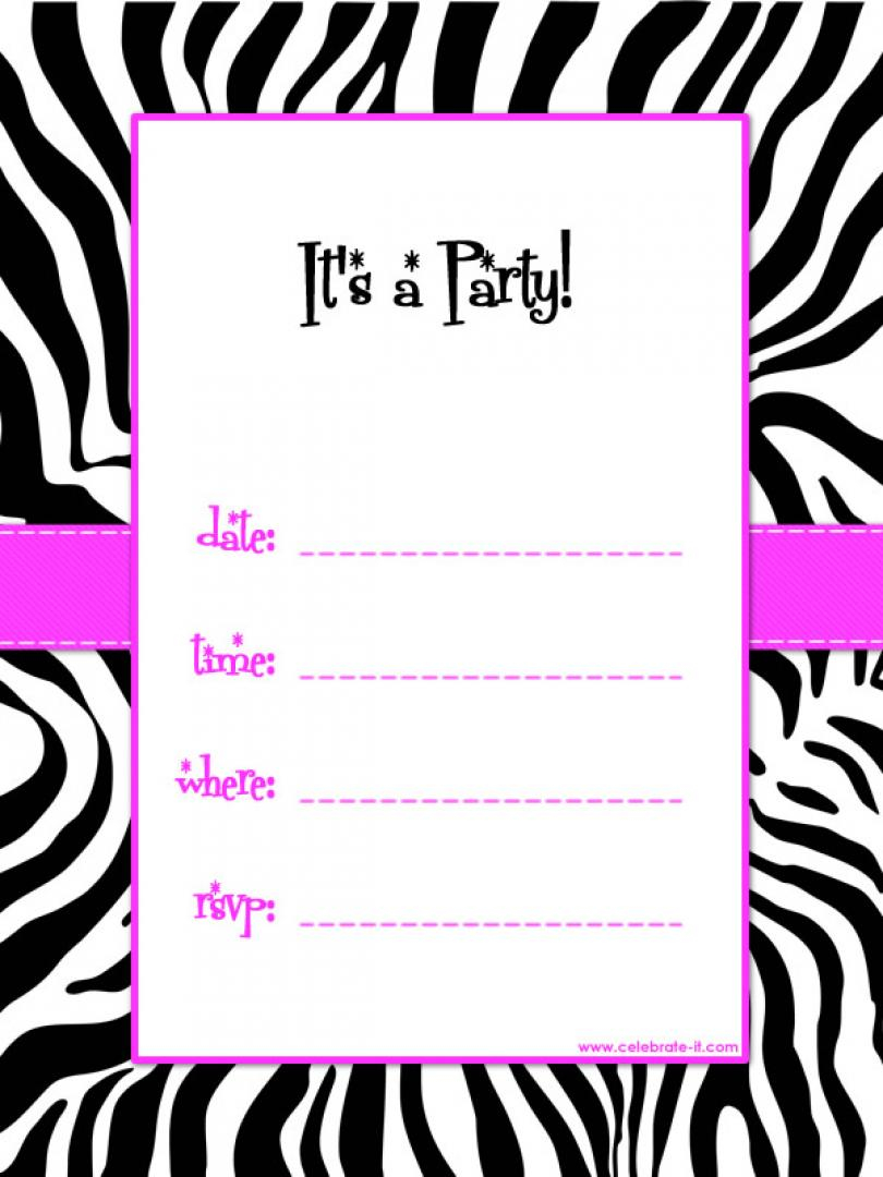 Free Teenage Birthday Invitation Template