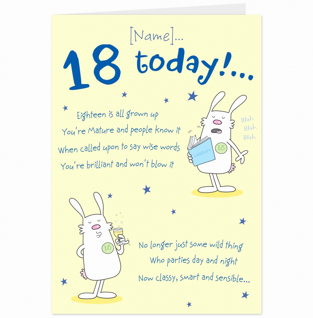 Funny 18Th Birthday Cards Printable Printable Card Free