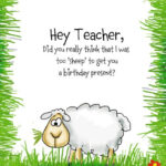 Funny Teacher Birthday Card Too Cheap Sheep Card Ad AFFILIATE