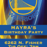 Golden State Warriors Birthday Invitation Ticket Basketball