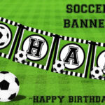 Happy Birthday Banner Soccer Banner Soccer Party DIY Printable