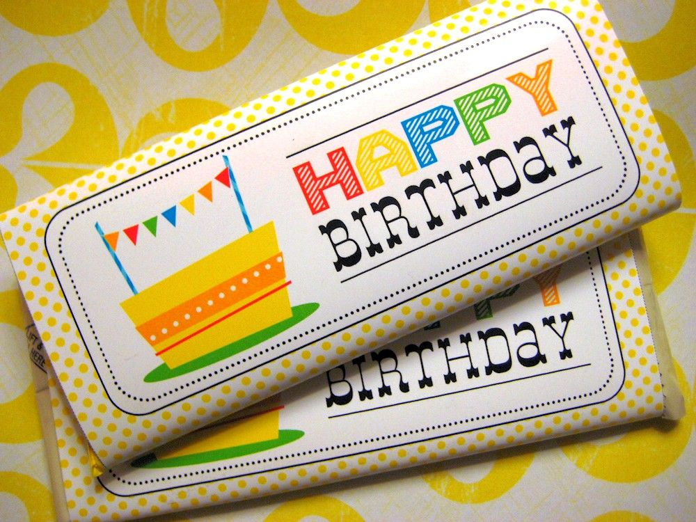 Happy Birthday Candy Bar Wrapper Birthday Candy Bar Wrappers Candy 