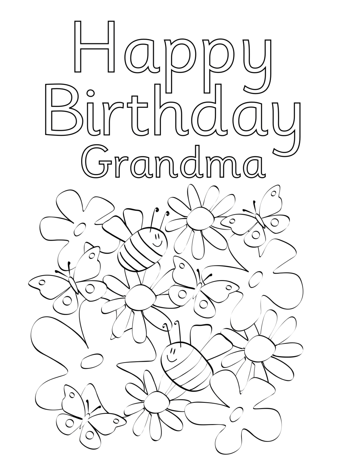 Happy Birthday Coloring Pages Happy Birthday Coloring Pages Birthday