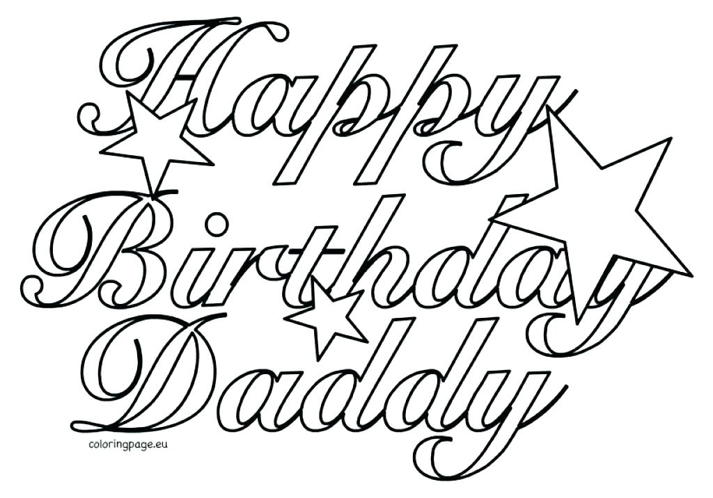 Happy Birthday Dad Printable Coloring Pages At GetColorings Free 