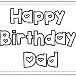 Happy Birthday Daddy Coloring Pages