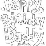 Happy Birthday Daddy Doodle Coloring Page Free Printable Coloring Pages