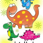 Happy Birthday Dinosaurs Free Printable Birthday Card Greetings