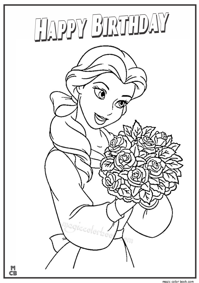 Happy Birthday Princess Coloring Pages At GetColorings Free 