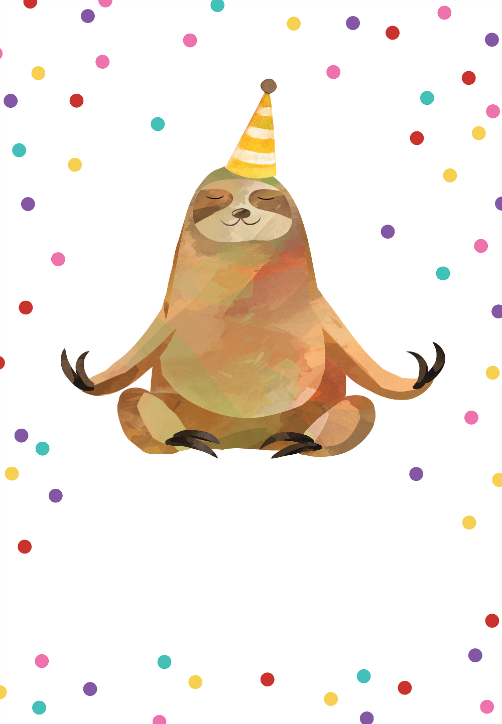 Happy Sloth Birthday Card Free Greetings Island Happy Birthday