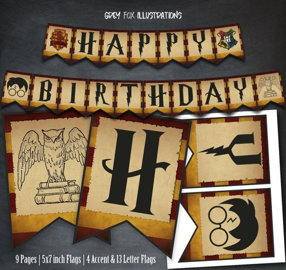 Harry Potter Banner Harry Potter Birthday By GreyFoxIllustrations 