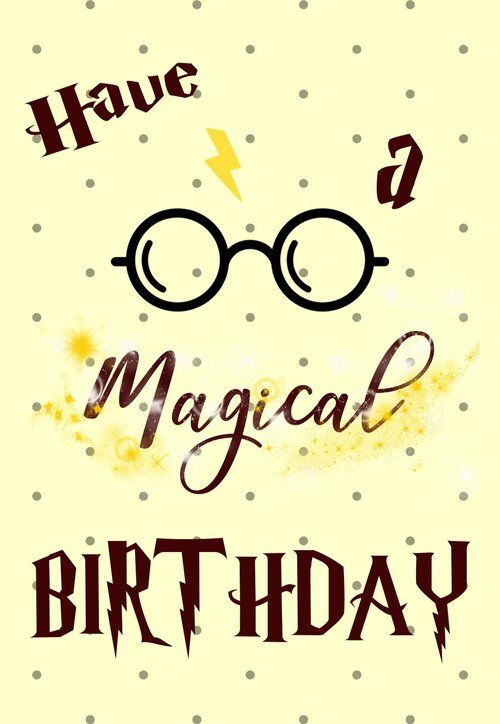 Harry Potter Birthday Cards PRINTBIRTHDAY CARDS Harry Potter