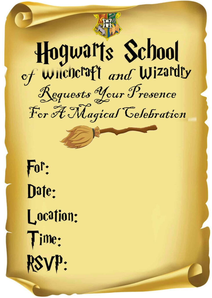 Harry Potter Party Invitations Shilohmidwifery