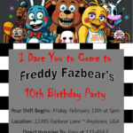 Image Result For Five Nights At Freddy s Invitation Template Free