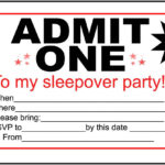 INVITATIONS FOR SLEEPOVER PARTY Sleepover Invitations Printable