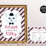 Kitty Adoption Certificate Adopt A Pet Party Adoption Sign Etsy Cat