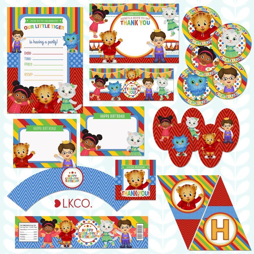 LuvibeeKids Co Blog Daniel Tiger Birthday Party Printables FREE 