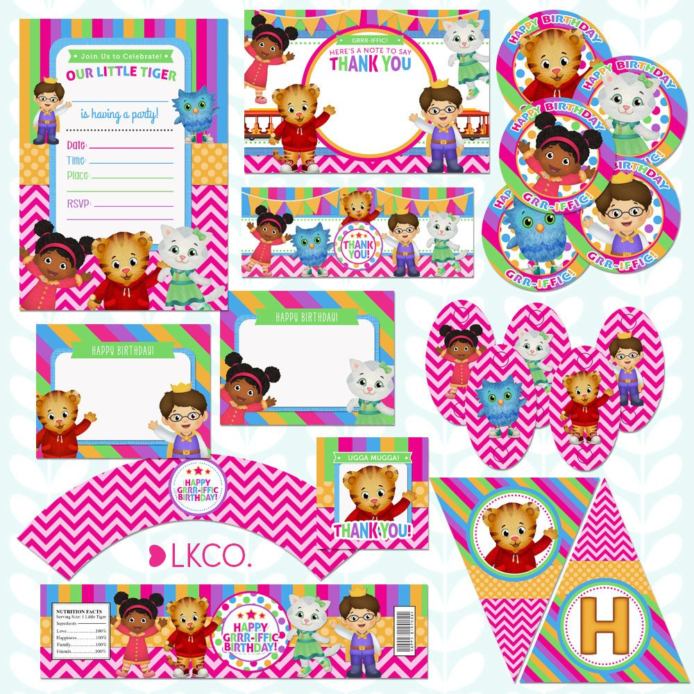 LuvibeeKids Co Blog Daniel Tiger Birthday Party Printables FREE 