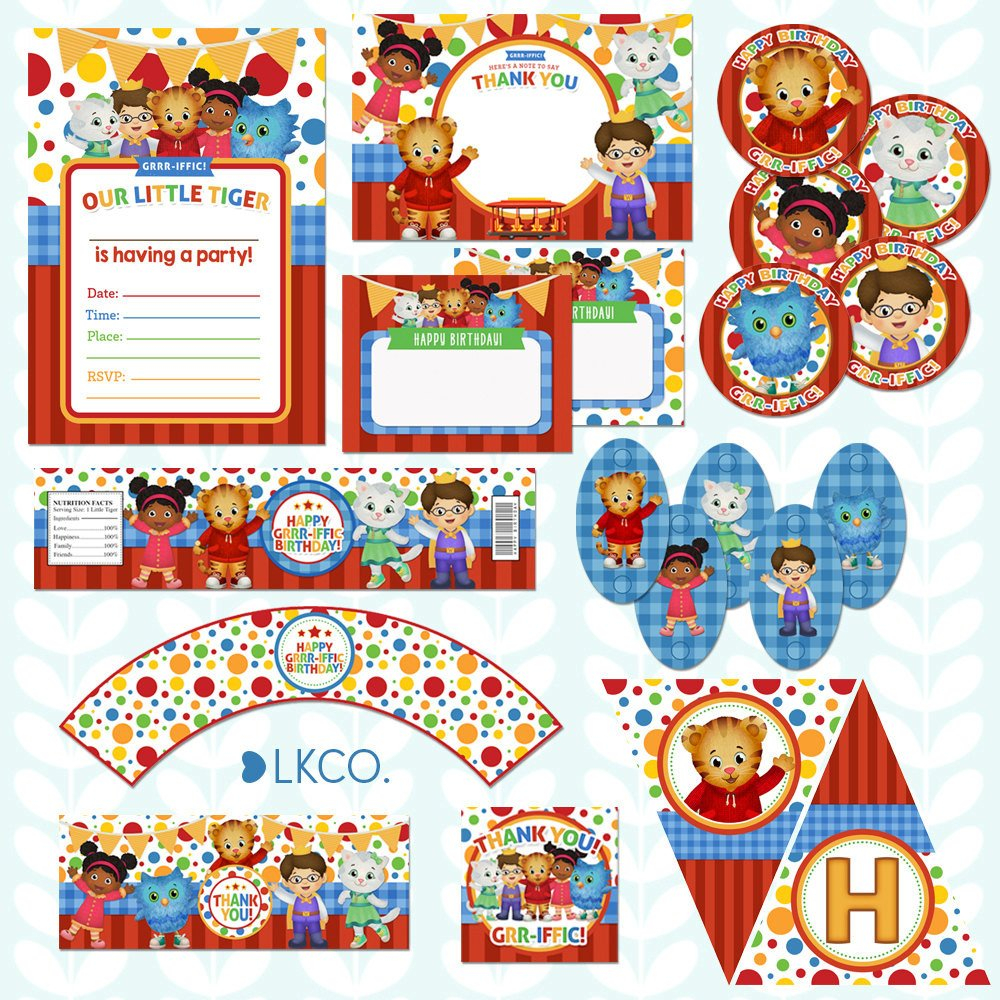 LuvibeeKids Co Blog Daniel Tiger Birthday Party Printables FREE 