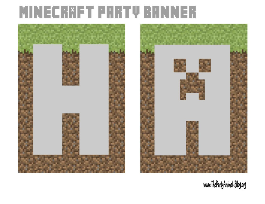 Minecraft Happy Birthday Banner Minecraft Happy Birthday Signs 