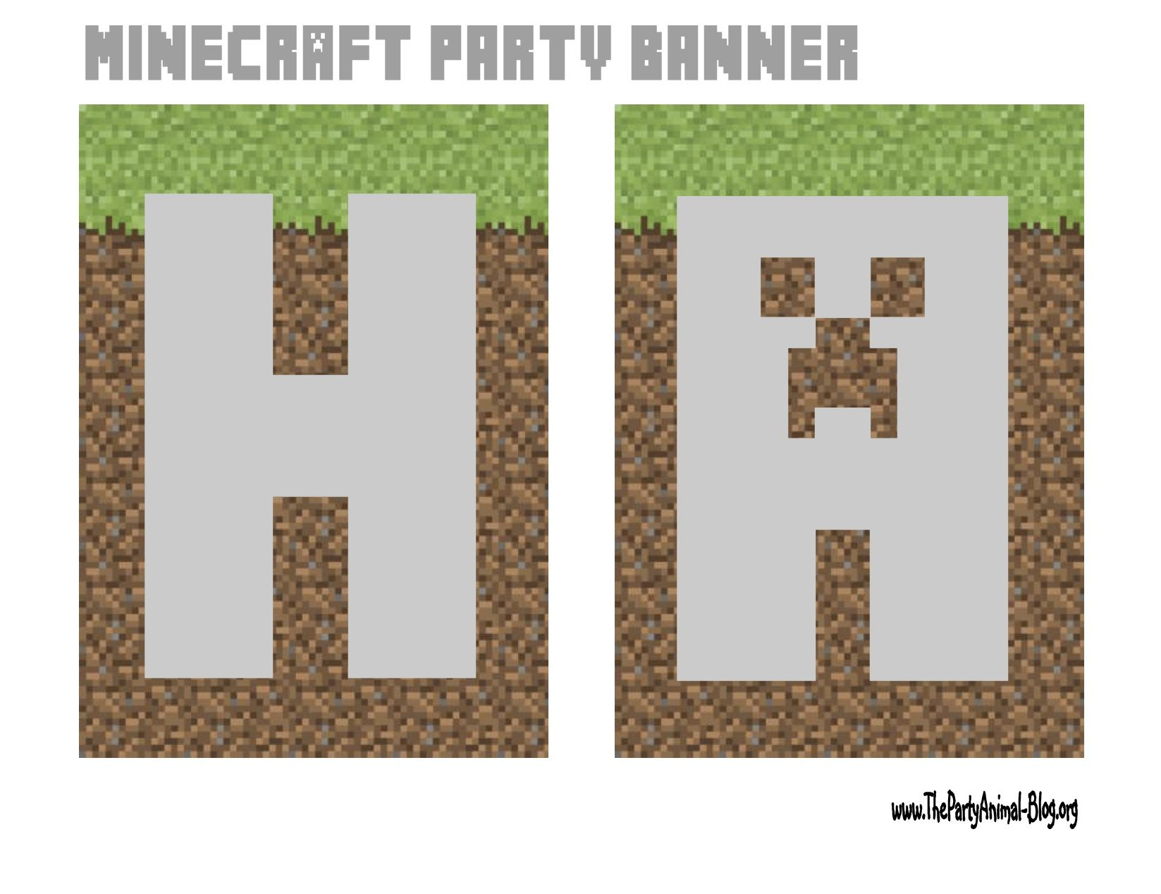 Minecraft Happy Birthday Banner Minecraft Happy Birthday Signs