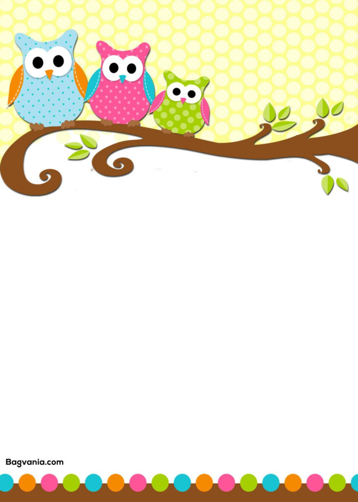 Nice FREE Printable Owl Birthday Invitation Ch De Beb Corujinha 