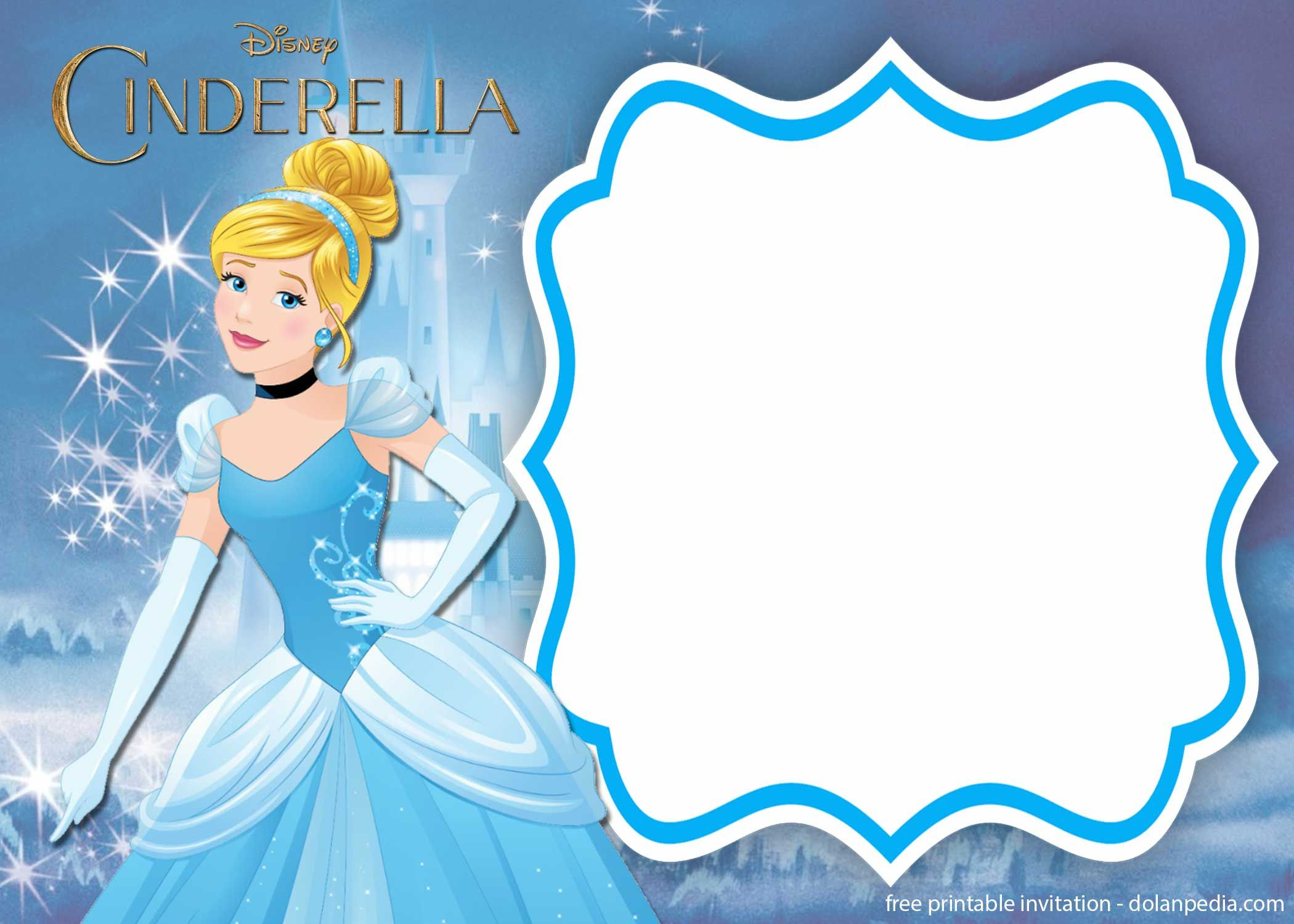 Nice FREE Template FREE Printable Cinderella Royal Invitation Templates