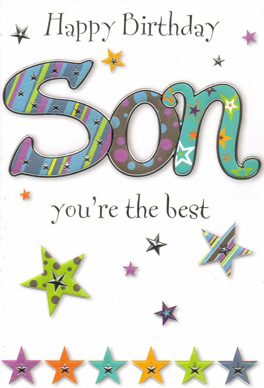 Open SON Happy Birthday Card 5 X Cards To Choose From Happy