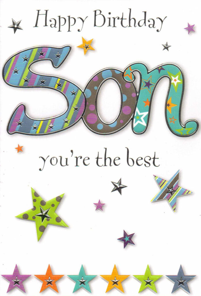 Open SON Happy Birthday Card 5 X Cards To Choose From Happy 