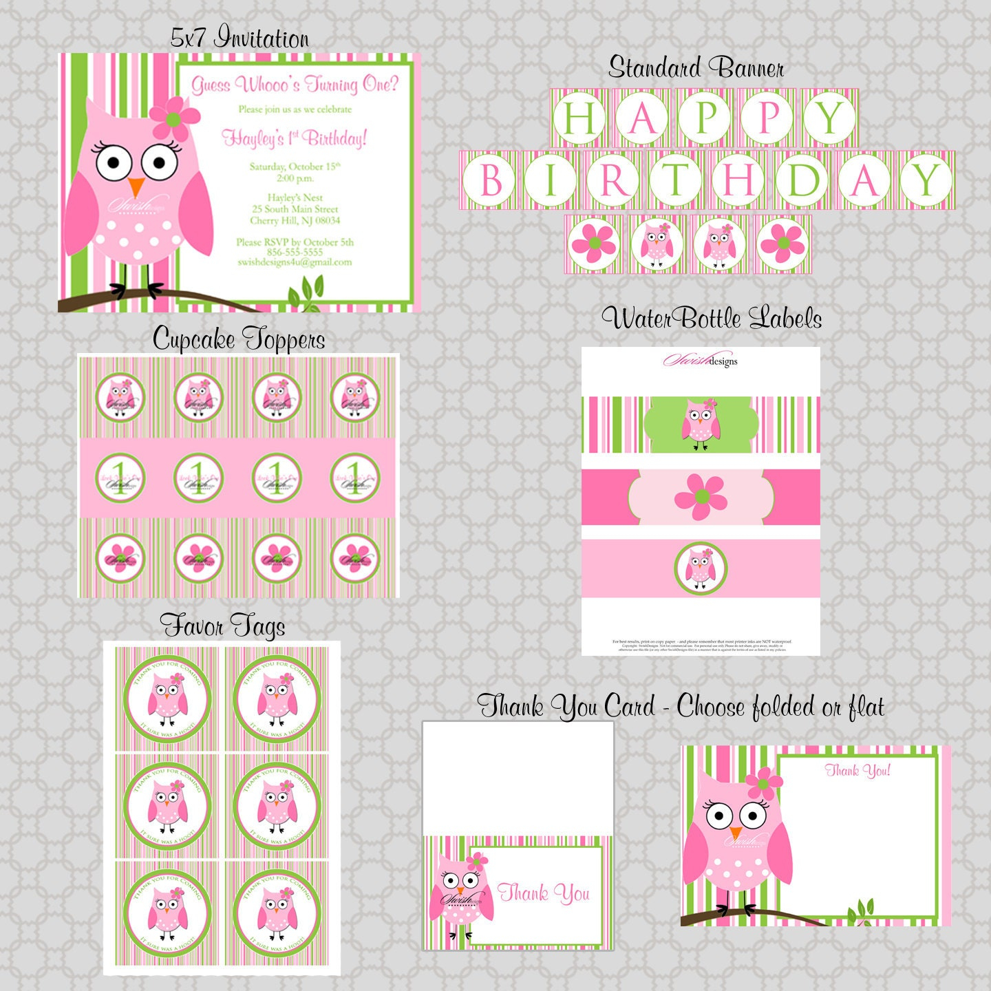 Owl Birthday Party Printables