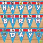 Paw Patrol Birthday Banner Blue Paw By PartyPrintables37 On Zibbet